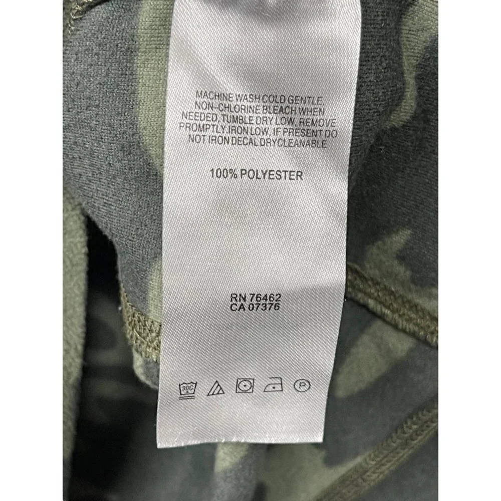 Columbia Camo Fleece 1/4 Zip Sweater Green Youth Size M